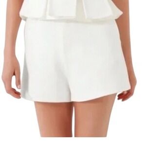 Hyacinth House Tuckernuck White Hallie Shorts, Textured Shorts, Size XS